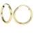 Creolen Ohrringe Gelbgold 333 Gold (8 Karat) Ø 15mm Goldcreolen Goldohrringe Damenohrringe Ohrschmuck Leyla C-04113-G301-15mm/2mm - 1