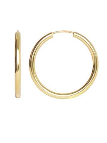 Creolen Ohrringe Gelbgold 333 Gold (8 Karat) Ø 30mm Goldcreolen Goldohrringe Damenohrringe Ohrschmuck Paloma Blanca V0002533 - 2