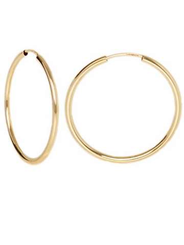 Creolen Ohrringe Gelbgold 333 Gold (8 Karat) Ohne Stein Ø 30mm Glanz Goldohrringe Goldcreolen Damenohrringe Ohrschmuck Paloma Blanca V0004852 - 3