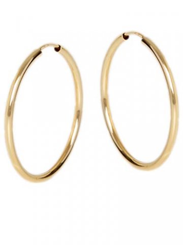 Creolen Ohrringe Gelbgold 333 Gold (8 Karat) Ohne Stein Ø 30mm Glanz Goldohrringe Goldcreolen Damenohrringe Ohrschmuck Paloma Blanca V0004852 - 1