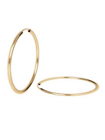 Creolen Ohrringe Gelbgold 333 Gold (8 Karat) Ohne Stein Ø 30mm Glanz Goldohrringe Goldcreolen Damenohrringe Ohrschmuck Paloma Blanca V0004852 - 5