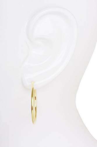 Creolen Ohrringe Gelbgold 333 Gold (8 Karat) Ohne Stein Ø 30mm Glanz Goldohrringe Goldcreolen Damenohrringe Ohrschmuck Paloma Blanca V0004852 - 6