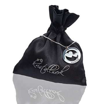 Damen Halskette 925 Silber Kette mit Herz Anhänger und personalisierte Gravur Lieblingsstück für den Lieblingsmensch, ideales Geschenk für die Frau oder Freundin - 5