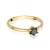 Damen Versprechen Ring Verlobungsring Antragsring 585 14k Gold Gelbgold natürlicher echt Schwarze Diamant Brillanten - 3