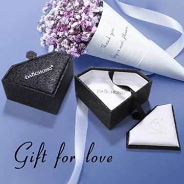 DAOCHONG 925 Sterling Silber Zirkonia Glauben Hoffnung Liebe Kreuz Anhänger Halskette, Box Kette 18 Zoll - 5