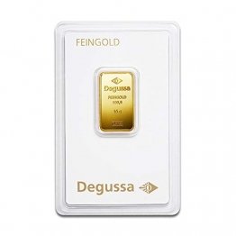 Degussa Goldbarren 10 Gramm 999.9/1000 Feingold geblistert original verpackt und bankfrisch (10) - 1