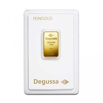 Degussa Goldbarren 10 Gramm 999.9/1000 Feingold geblistert original verpackt und bankfrisch (10) - 1