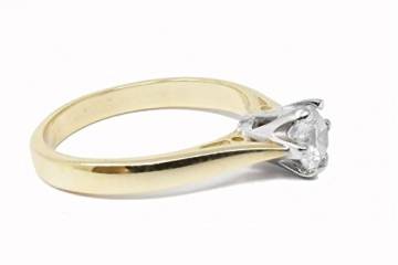 Diamantring Gelbgold mit 1/2 Karat Diamant - mit Zertifikat - 2