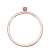 DIAMORE Ring Damen Solitär Schwarzer mit Diamant (0.02 ct) in 750 Roségold - 3