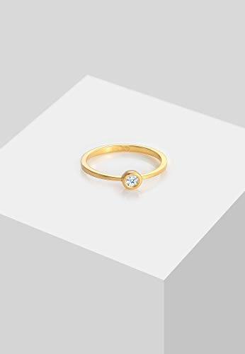 DIAMORE Ring Damen Verlobung mit Diamant (0.06 ct.) Klassiker in 585 Gelbgold - 2