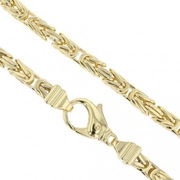 Echt 585 Gold Königskette Halskette Gelbgold Herrenkette Goldkette 65cm 5,50mm Massiv K3 - 1