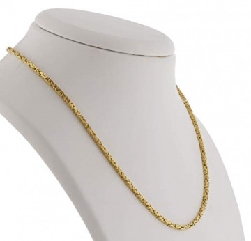 Echt 585 Gold Königskette Halskette Gelbgold Herrenkette Goldkette 70cm 4,00mm Massiv K13 - 2