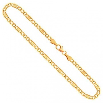 EDELWEISS Goldkette, Fantasiekette Gelbgold 333/8 K, Länge 50 cm, Breite 3.5 mm, Gewicht ca. 4.1 g, NEU - 1