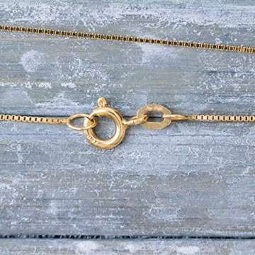 Edle Damen Gold Halskette 0,7 mm, Venezianerkette 750 aus Gelbgold, Echt Gold Kette mit Stempel, Goldkette mit Federringverschluss, Länge 50 cm, Gewicht ca. 2,4 g, Made in Germany - 5