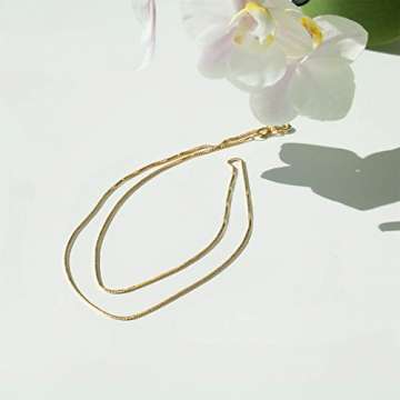 Edle Damen Gold Halskette 0,7 mm, Venezianerkette 750 aus Gelbgold, Echt Gold Kette mit Stempel, Goldkette mit Federringverschluss, Länge 50 cm, Gewicht ca. 2,4 g, Made in Germany - 8