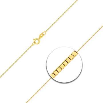 Edle Damen Gold Halskette 0,7 mm, Venezianerkette 750 aus Gelbgold, Echt Gold Kette mit Stempel, Goldkette mit Federringverschluss, Länge 50 cm, Gewicht ca. 2,4 g, Made in Germany - 9