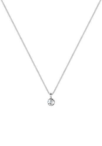 Elli Halskette Damen Basic Solitär mit Swarovski® Kristall in 925 Sterling Silber - 4