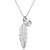 Elli Halskette Damen Feder Boho Anhänger mit Swarovski® Kristall in 925 Sterling Silber - 1