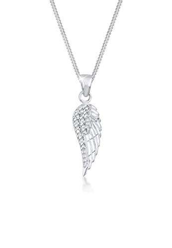 Elli Halskette Damen Flügel Anhänger mit Swarovski® Kristallen in 925 Sterling Silber - 1