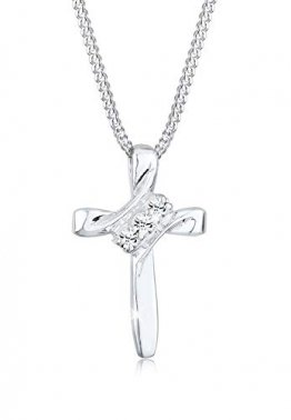 Elli Halskette Damen Kreuz Religion mit Swarovski® Kristalle in 925 Sterling Silber - 1