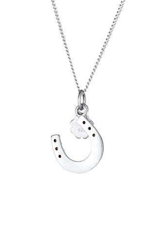 Elli Halskette Damen mit Anhänger Hufeisen Kleeblatt mit Swarovski® Kristallen in 925 Sterling Silber - 2