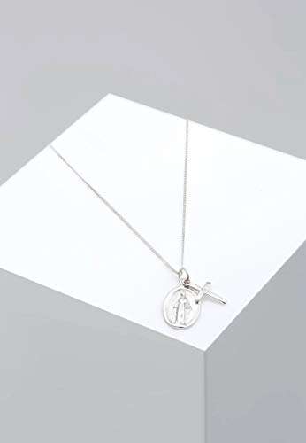 Elli Halskette Damen mit Marienbild Kreuz Anhänger in 925 Sterling Silber - 5