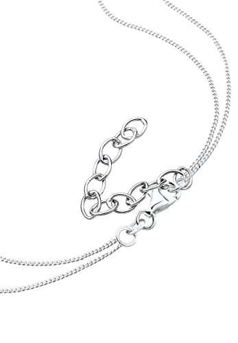 Elli Halskette Damen Plättchen Anhänger 2-lagig in 925 Sterling Silber - 5