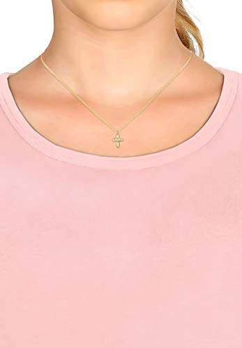 Elli Halskette Kinder Kreuz Herz Cute mit Swarovski® Kristalle in 925 Sterling Silber - 2