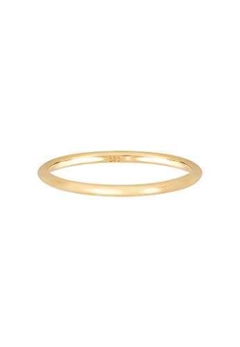 Elli PREMIUM Ring Damen Bandring Ehering Trauring Hochzeit in 585er Gelbgold - 2