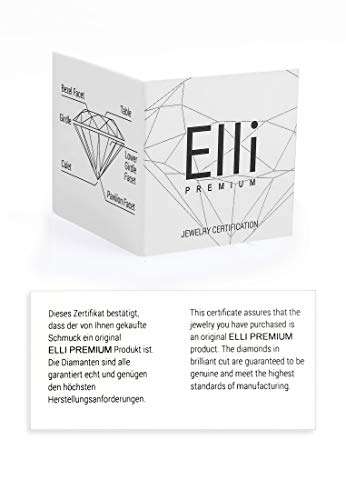 Elli PREMIUM Ring Damen Ehering Solitär mit Diamant (0.03 ct.) in 375 Gelbgold - 6