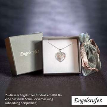 Engelsrufer - Damen Halskette aus 925 Sterling Silber mit Windrose Anhänger, Emaille und Zirkonia Steine, eleganter Frauen Silberschmuck rhodiniert, Schmuck Kette - 7