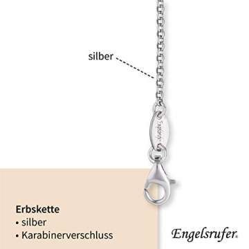 Engelsrufer - dezente Damen Halskette ohne Anhänger aus 925 Sterling Silber, einfache Frauen Schmuck Silberkette mit Karabinerverschluss, silberne filigrane Damenkette nickelfrei - 3