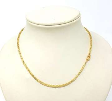 Feine Königskette 18kt vergoldet 2,4 mm Länge 55 cm, Halskette Goldkette Herren-Kette Damen Geschenk Schmuck ab Fabrik Italien tendenze BZG2,4-55 - 2