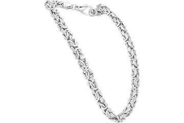 FILANGO Schmuck 925er Silber Königskette mit Karabinerverschluss hochglanzpoliert | Farben & Längenauswahl - 1