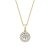 GIORO Leoni 585 Gold Halskette mit Swarovski-Steinen besetzt Damen-Collier Anhänger Schmuck mit Swarovski-Kistallen - 1