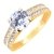 Gioro Verlobungsring Mina in 585 Gold mit Swarovski Kristallen (59 (18.8)) - 1