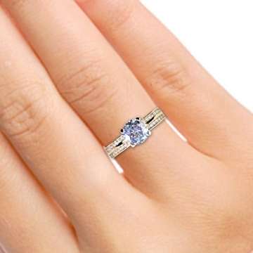 Gioro Verlobungsring Mina in 585 Gold mit Swarovski Kristallen (59 (18.8)) - 6