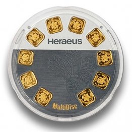 Goldarren 10g (10x 1 Gramm Feingold) - Heraeus MultiDisc - 10g Feingold 999.9 - Made in Germany - 1