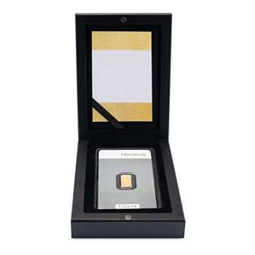 Goldbarren 1g Heraeus im edlen Geschenk-Etui mit Grußkarte - Schwarz - Feingold 999,9 (1g Gold) - 4