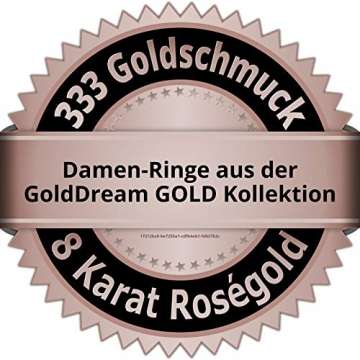 GoldDream Gold Ring 8 Karat Zirkonia weiß Herz Gr.60 333er Rosegold D3GDR503E60 Gold, Rosegold Ringschmuck für die Frau - 4