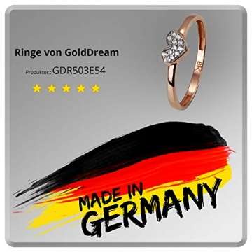 GoldDream Gold Ring 8 Karat Zirkonia weiß Herz Gr.60 333er Rosegold D3GDR503E60 Gold, Rosegold Ringschmuck für die Frau - 7