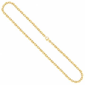 Goldkette, Ankerkette diamantiert Gelbgold 333/8 K, Länge 45 cm, Breite 3.8 mm, Gewicht ca. 29.3 g, NEU - 1