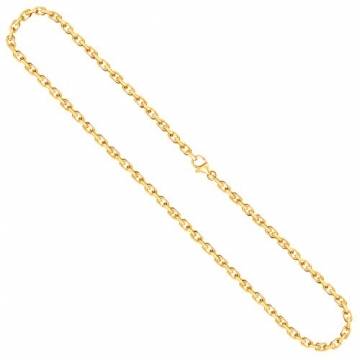 Goldkette, Ankerkette diamantiert Gelbgold 333/8 K, Länge 45 cm, Breite 3.8 mm, Gewicht ca. 29.3 g, NEU - 1