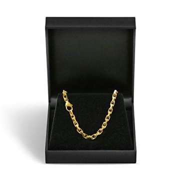 Goldkette, Ankerkette diamantiert Gelbgold 333/8 K, Länge 45 cm, Breite 3.8 mm, Gewicht ca. 29.3 g, NEU - 8