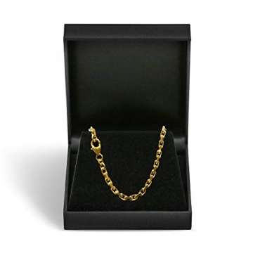 Goldkette, Ankerkette diamantiert Gelbgold 333/8 K, Länge 45 cm, Breite 3 mm, Gewicht ca. 17.6 g, NEU - 2