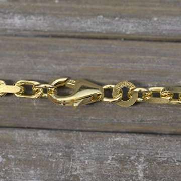 Goldkette, Ankerkette diamantiert Gelbgold 333/8 K, Länge 45 cm, Breite 3 mm, Gewicht ca. 17.6 g, NEU - 3