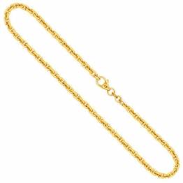 Goldkette, Ankerkette diamantiert Gelbgold 333/8 K, Länge 45 cm, Breite 3 mm, Gewicht ca. 17.6 g, NEU - 1