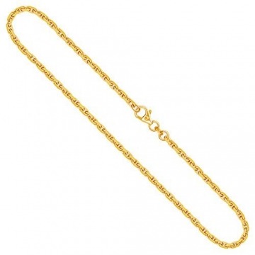 Goldkette, Ankerkette diamantiert Gelbgold 585/14 K, Länge 60 cm, Breite 2.5 mm, Gewicht ca. 19.4 g, NEU - 1