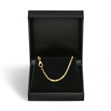 Goldkette, Ankerkette diamantiert Gelbgold 585/14 K, Länge 60 cm, Breite 2.5 mm, Gewicht ca. 19.4 g, NEU - 6