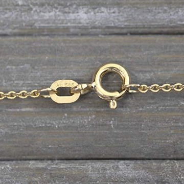 Goldkette, Ankerkette flach Gelbgold 585/14 K, Länge 60 cm, Breite 1.2 mm, Gewicht ca. 2.3 g, NEU - 3